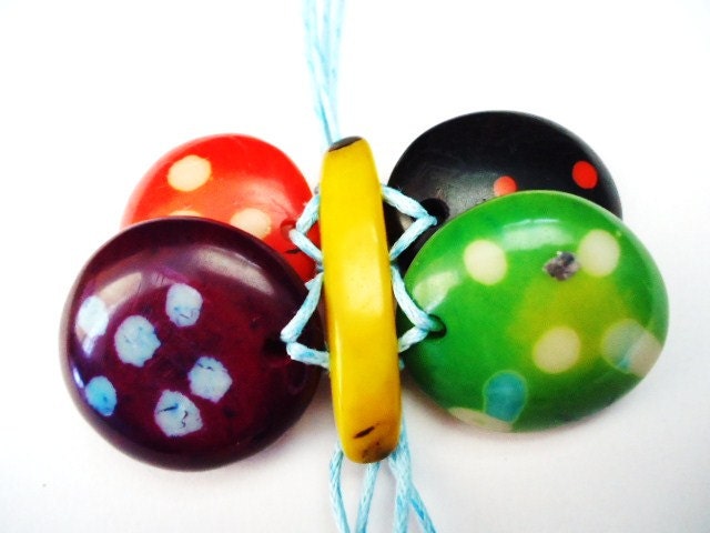 Butterfly tagua keychain