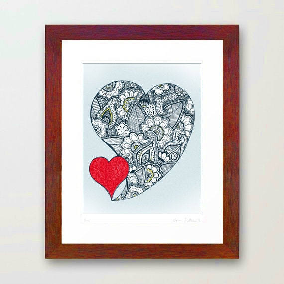 Hearts - Red and Navy