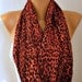 Leopard - Infinity Scarf Shawl Circle Scarf Loop Scarf  Gift -fatwoman
