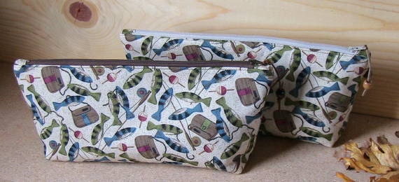 Large Makeup - Storage - Over Nite Zippered Pouch - for Him Or Her