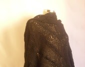 Black,trend ,Shawl ,Hand, Crocheted fashion ,christmas Wedding, Shrug,wrap warm , Ready to ship ,Gift for you,collar,cowl,stole,shawl,bride