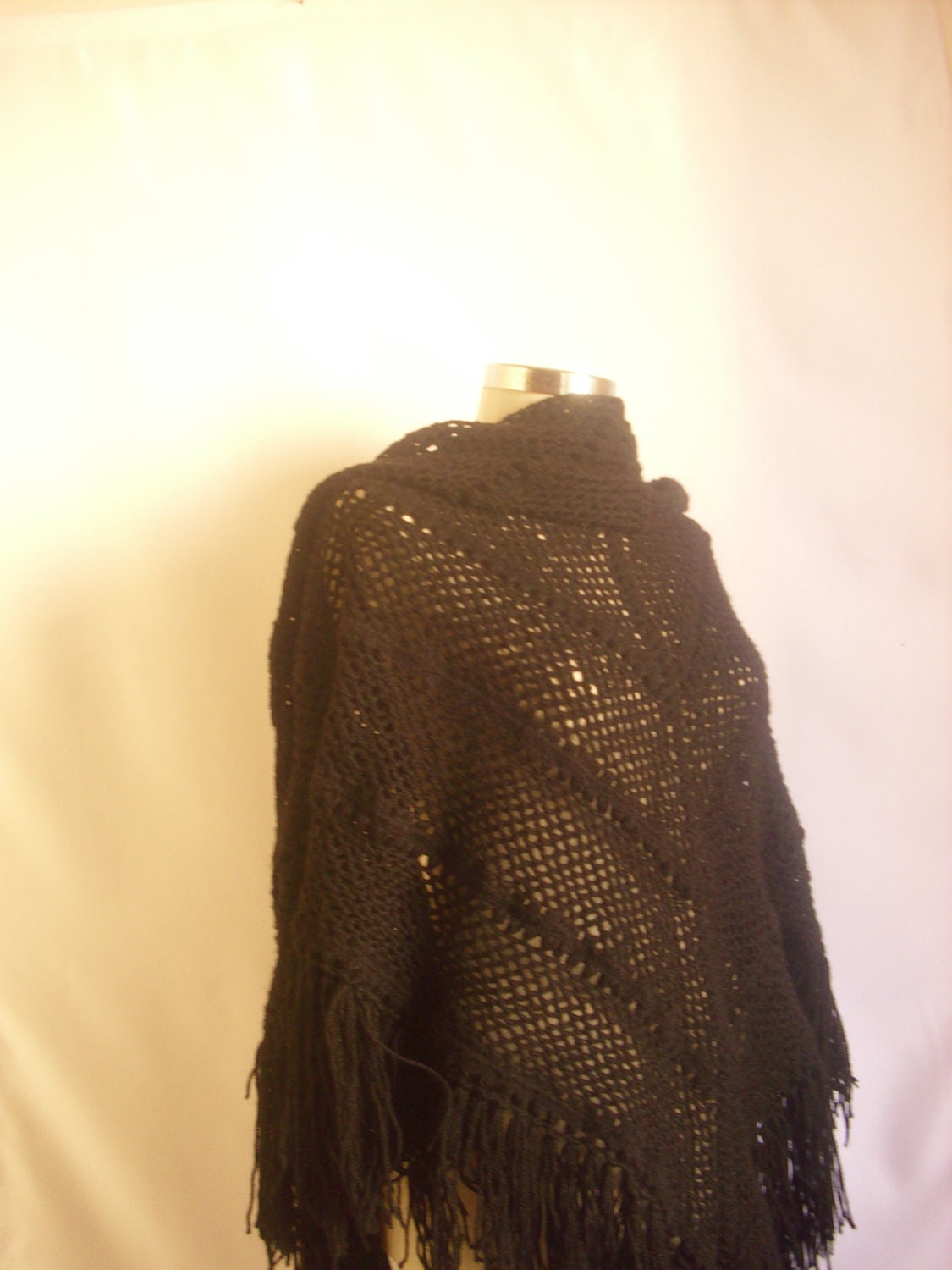 Black,trend ,Shawl ,Hand, Crocheted fashion ,christmas Wedding, Shrug,wrap warm , Ready to ship ,Gift for you,collar,cowl,stole,shawl,bride