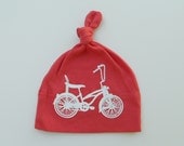 Bicycle Beanie - American Apparel Organic Cotton Hat - Screen Printed Bike Hat