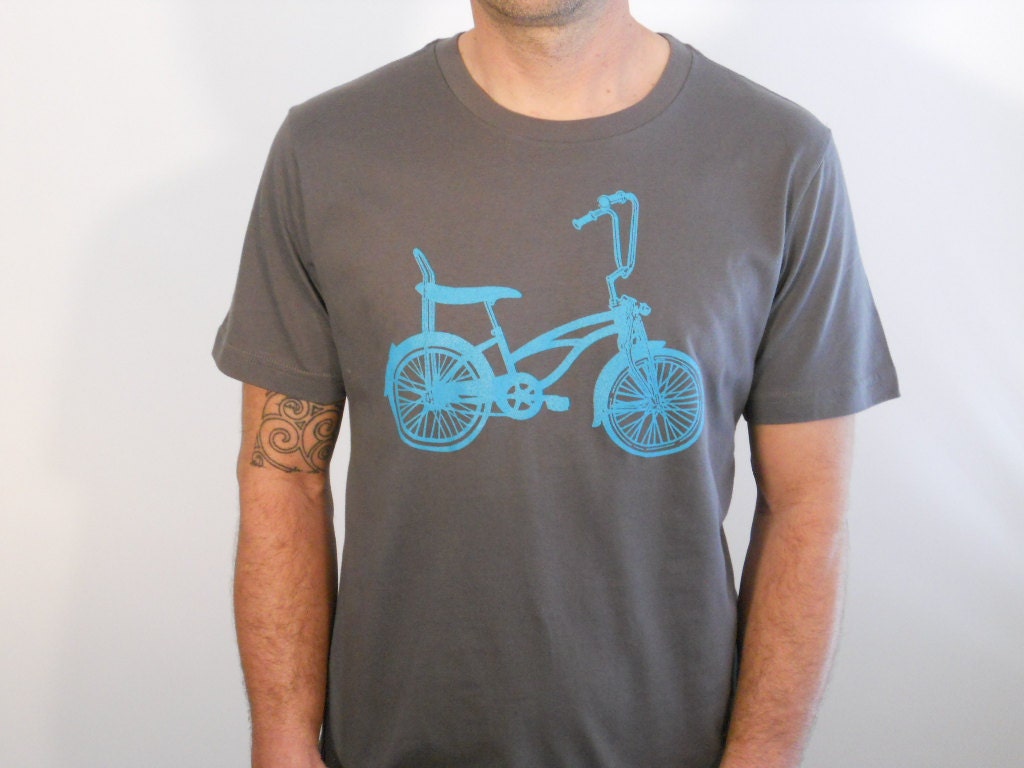 Bike T-Shirt  - Hand Screen Printed Bicycle Tee - Gift for Guys
