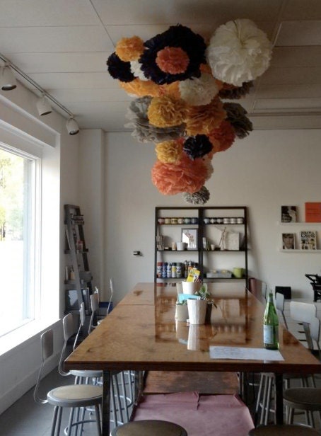 Harper Collection- 7 Pom Poms- fall wedding decorations/ baby shower decorations/ photography prop