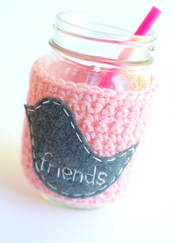 BEST FRIENDS Coffee cup cozy matching set by The Cozy Project