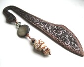 Owl and Moon Grimoire Bookmark. Pagan Wicca Bibliophile. Blodeuwedd