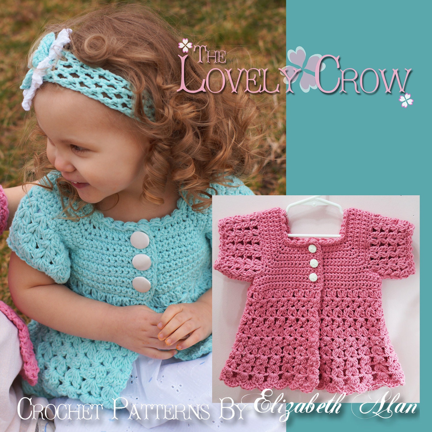 Girl Sweater Crochet Pattern BELLA REBEKAH CARDIGAN digital