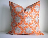 SET Of TWO 20x20 Pillow Cover In Tile Amber / Aqua on Both Sides
