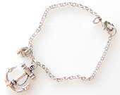 anchor bracelet nautical jewelry heart bracelet silver bracelet love sailing bracelet sea beach jewelry ocean