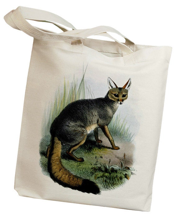 Fox Vintage Eco Friendly Canvas Tote Bag (id0160)
