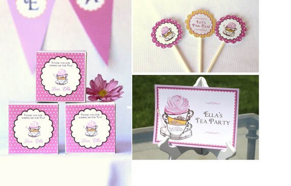 DIY Printable Tea Party accessory set Il_570xn