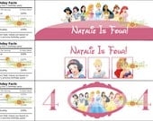 Water Bottle Labels:  Disney Princess