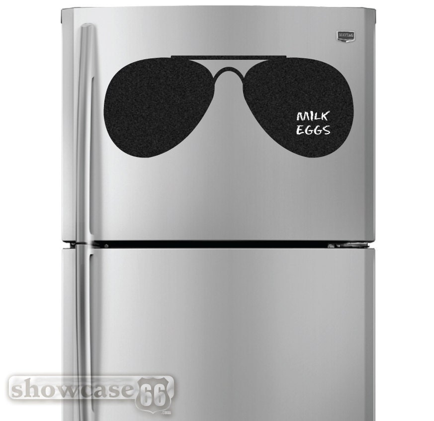 Chalkboard Sunglasses  - Vinyl Wall Art - FREE Shipping - Fun Organizing Blackboard Wall Decal