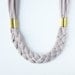 SALE - Last one - Braided necklace in nude mauve jersey fabric