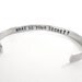 Personalized Bracelet Secret message inside - custom silver cuff bracelet
