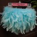 Tiffany Turquoise Blue Feather Diaper Cover Bloomers & Matching Headband Fabulous Easter, Spring, Summer, New Baby PHOTO SESSION PROP