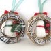 Snowman Ornament in Wreath ONE Christmas Holiday Ornament Primitive Handmade CharlotteStyle DecorativeFolk Art