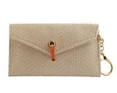 d.nvlp phone case &  key chain  (Ivory w. orange detail)
