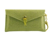 d.nvlp phone case & key chain (light green w. yellow detail)