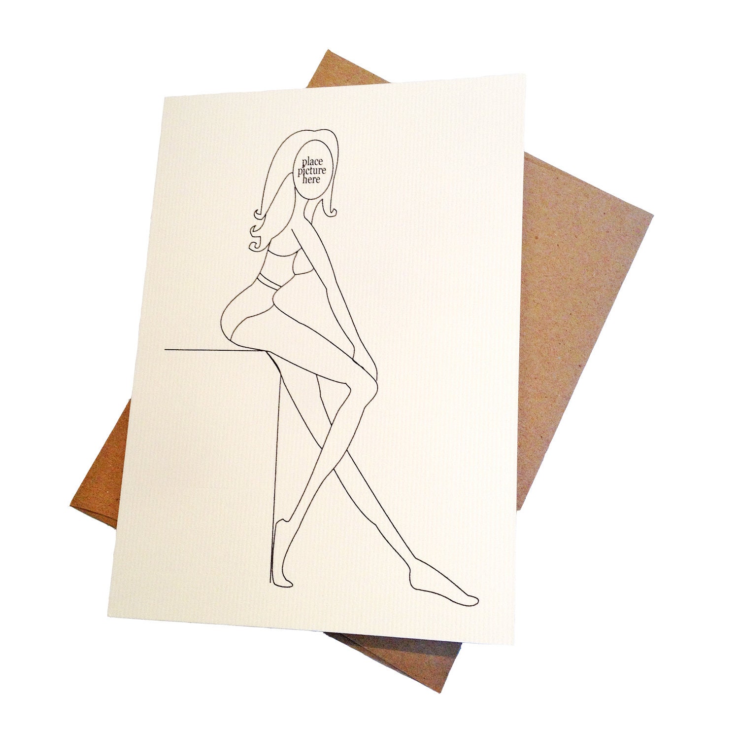 Military Greeting Card - Color Me Pin-up
