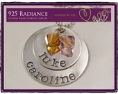 TWICE BLESSED -Sterling Silver Custom Hand Stamped Jewelry
