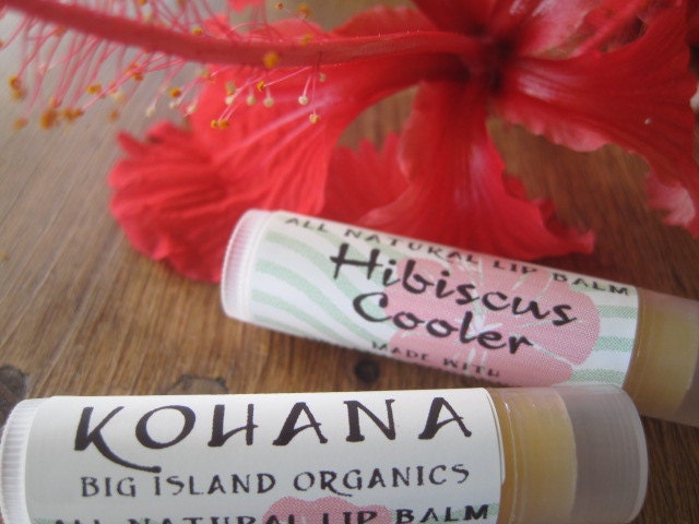 Hibiscus Cooler Lip Balm  Organic Ingredients-FREE SHIPPING