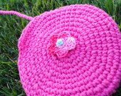 Pink Purse, Crochet Bag, Handbag, toddler, little girl purse