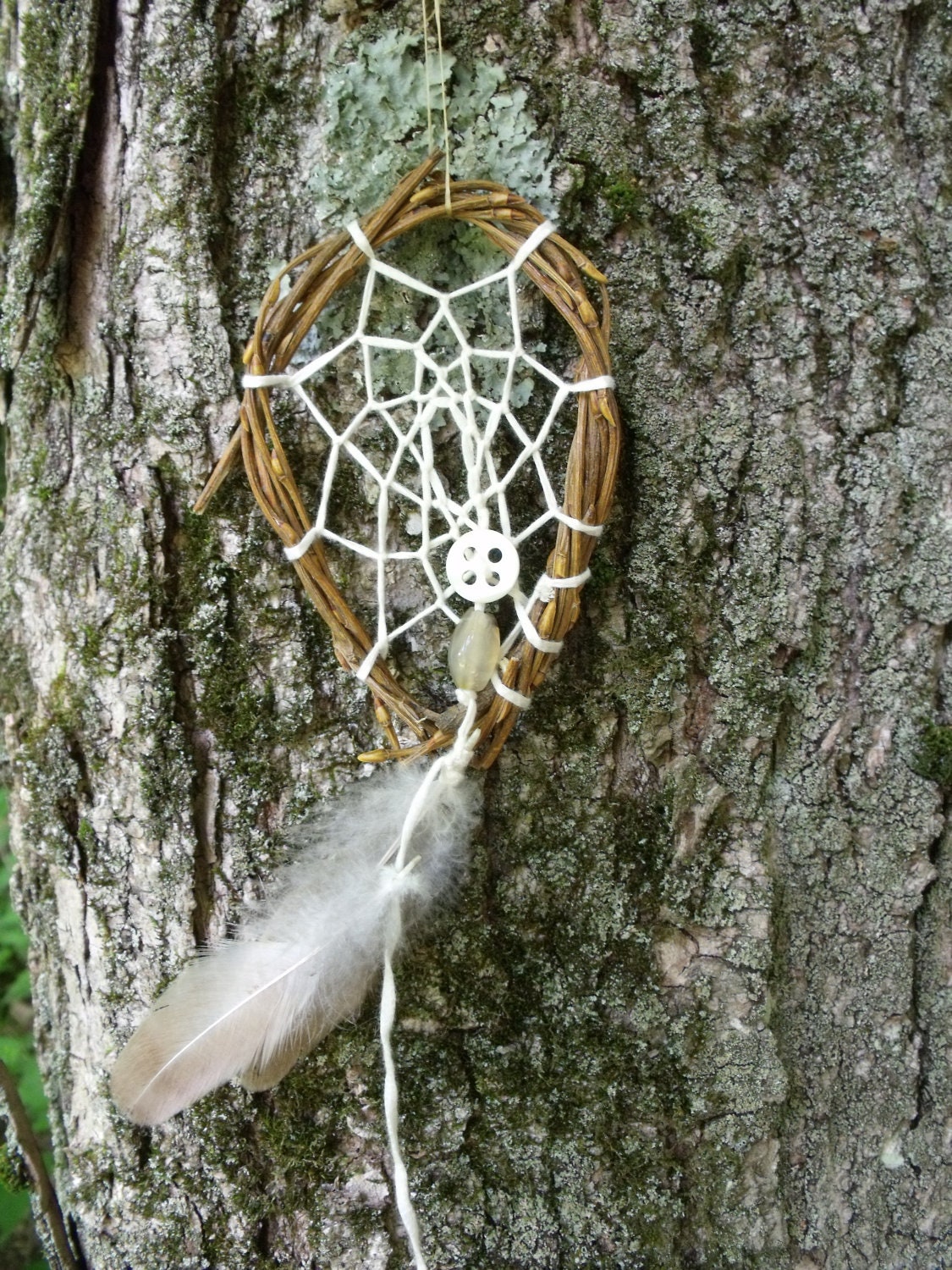 Rustic Willow Dream Catcher/Baby Mobile/Ogham - TheAcornCabinet