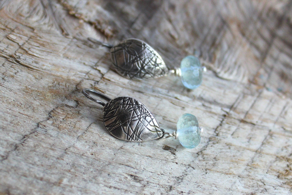 SALE // Read between the lines / sterling silver earrings