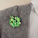 Geometric Brooch Green Apple
