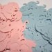 100 Blue Pink Elephant Die Cut Punch Cutout Confetti Embellishment Scrapbook