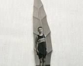 Custom made willow tree leaf bookmark with your photograph