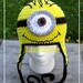 Despicable Me Minion Hat Pattern - Crochet hat PDF - Complete instructions to make earflaps beanie ties braids