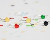 Confetti ring 'you only need one confetti to remember the party...' sterling silver
