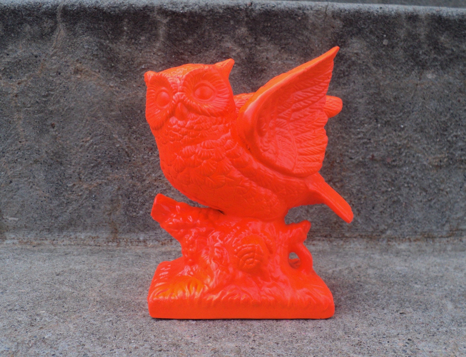 Bright and Shiny Orange Owl Figurine