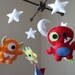 Baby Mobile - Baby Crib Mobile - Nursery Monsters Mobile - Aliens Mobile (You Can Pick Your Colors)