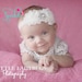 Baby headband- White rosette rhinestone headband, baby headbands, newborn headbands,Flower Headband - Baby Girl Headbands