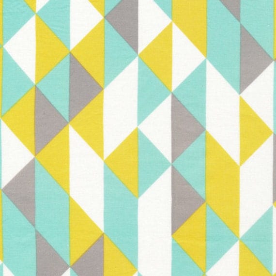 On Point in Minty (Simpatico) by Michelle Engel Bencsko for Cloud 9 Fabrics, 100% organic cotton, 1/2 yard