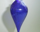 Mini Ornament - Jewel Color Series- Cobalt with Clear Hook  : DISASTER RELIEF