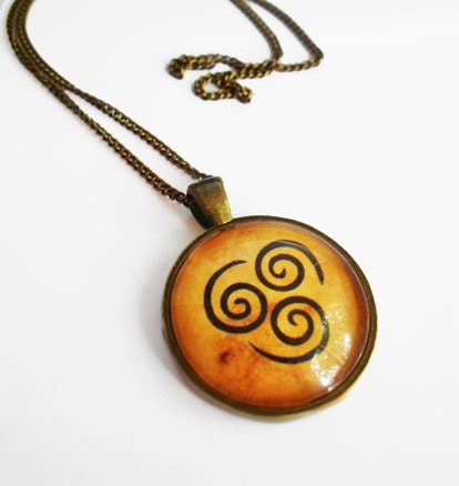 Legend of Korra Airbending Glass Necklace