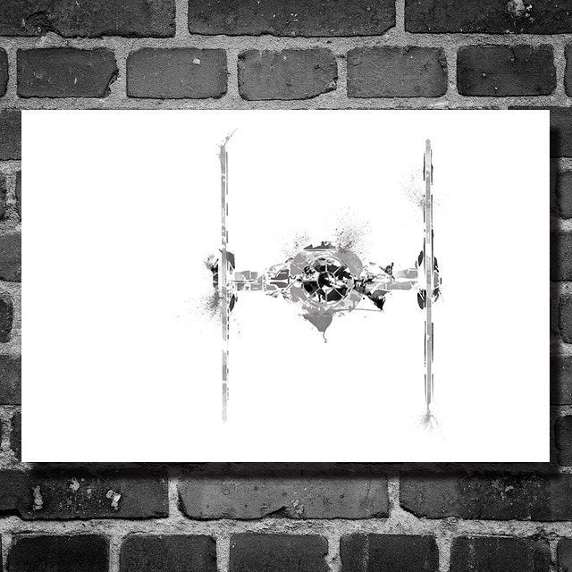 Star Wars print Tie Fighter star wars poster movie poster 16x24