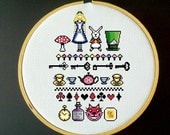 Alice in Wonderland - Cross Stitch Sampler Pattern