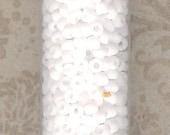 Low Close Out Price-11/0 Seed Bead Opaque Matte White-25 gram/5 inch tube