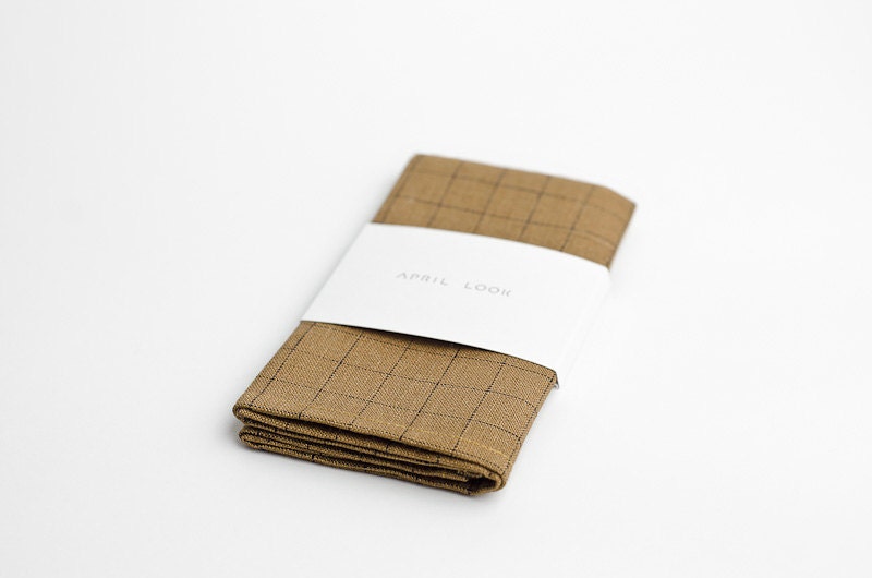 Brown mens handkerchief