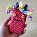 Crochet Pattern Hairy Monster Cell Phone Cover