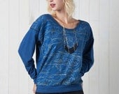 Clouds Drop Sleeve Sweatshirt