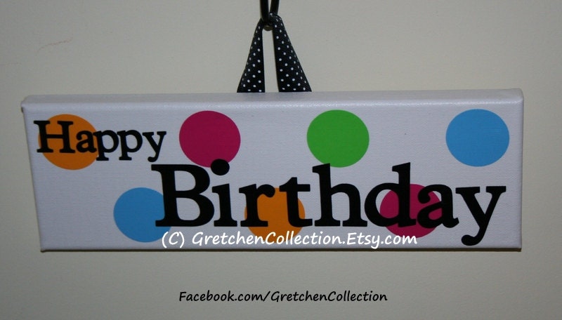 FREE SHIP: Personalized Name Sign, Happy Birthday, Polka Dot Pink, Green, White, Black, Teacher Appreciation, Door Hanger, Baby Nursery Gift