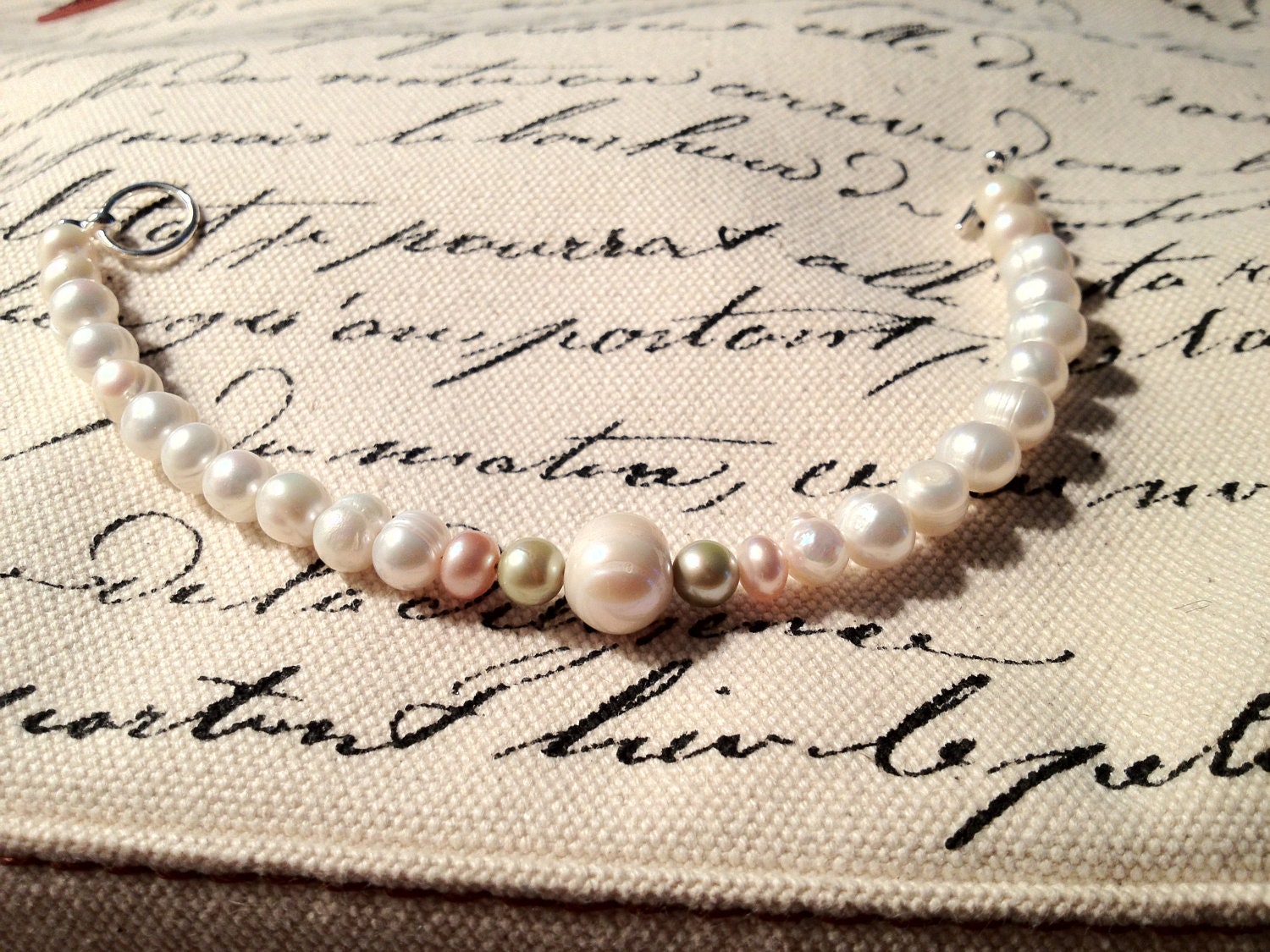 Adornment Bracelet: Pink and Green