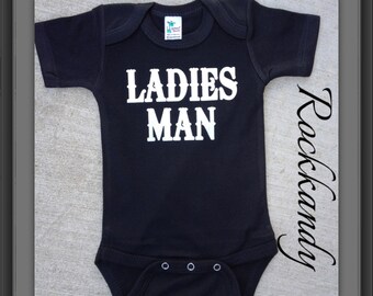 Ladies Man Black Onesie/Shirt